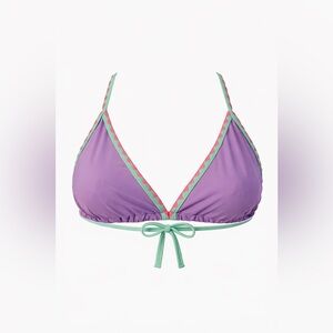 💜✨ Lilac + Neon Trim Bikini Top | SIZE LARGE | Summer Vibes ✨💚